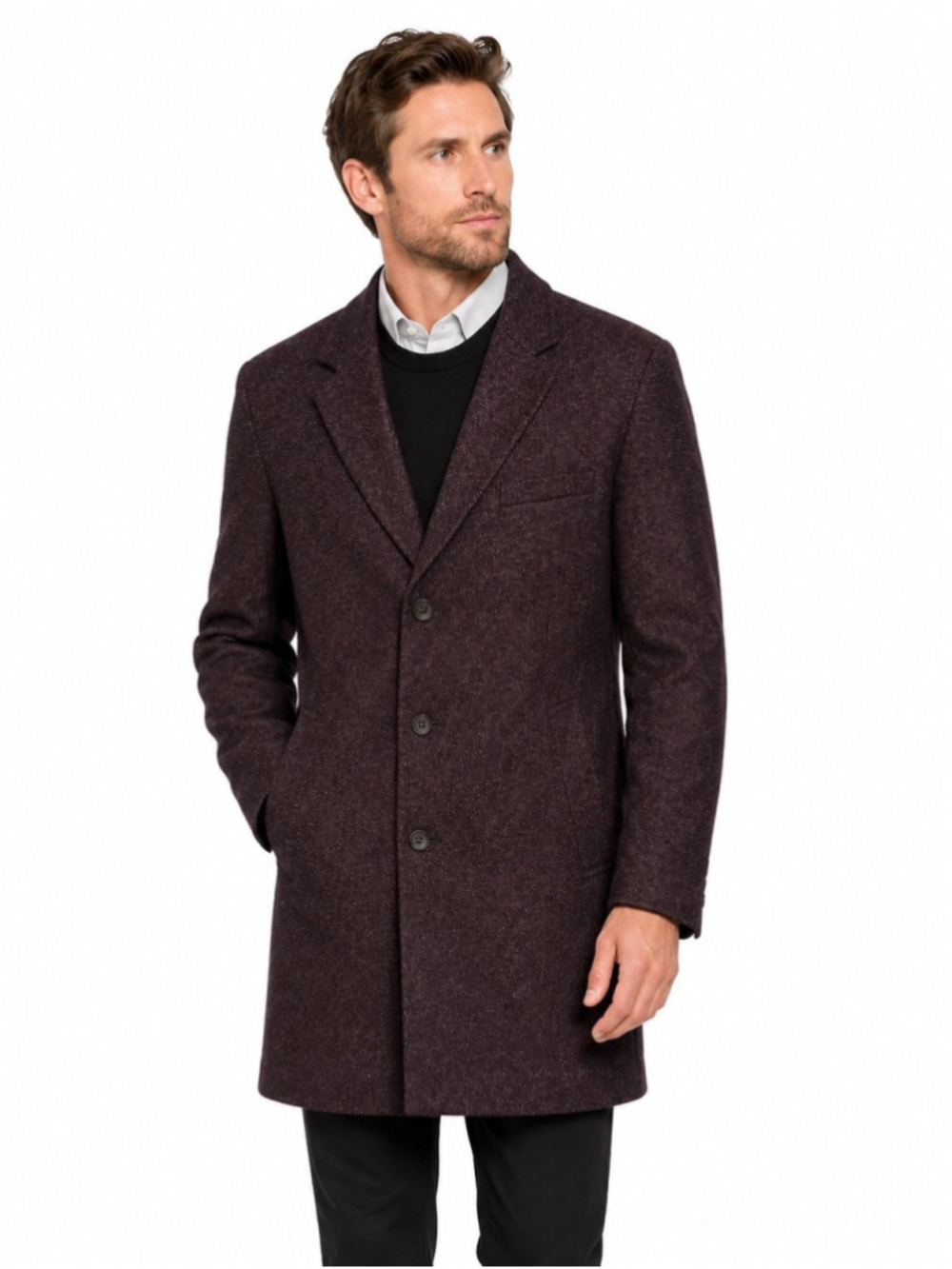 NWT BOSS by Hugo Boss Nye2 Slim Fit Wool-Blend Coat